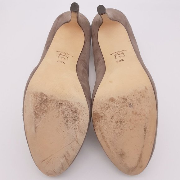 All Saints Taupe Suede Stiletto Platform Pumps SZ 39.5 - Picture 11 of 12